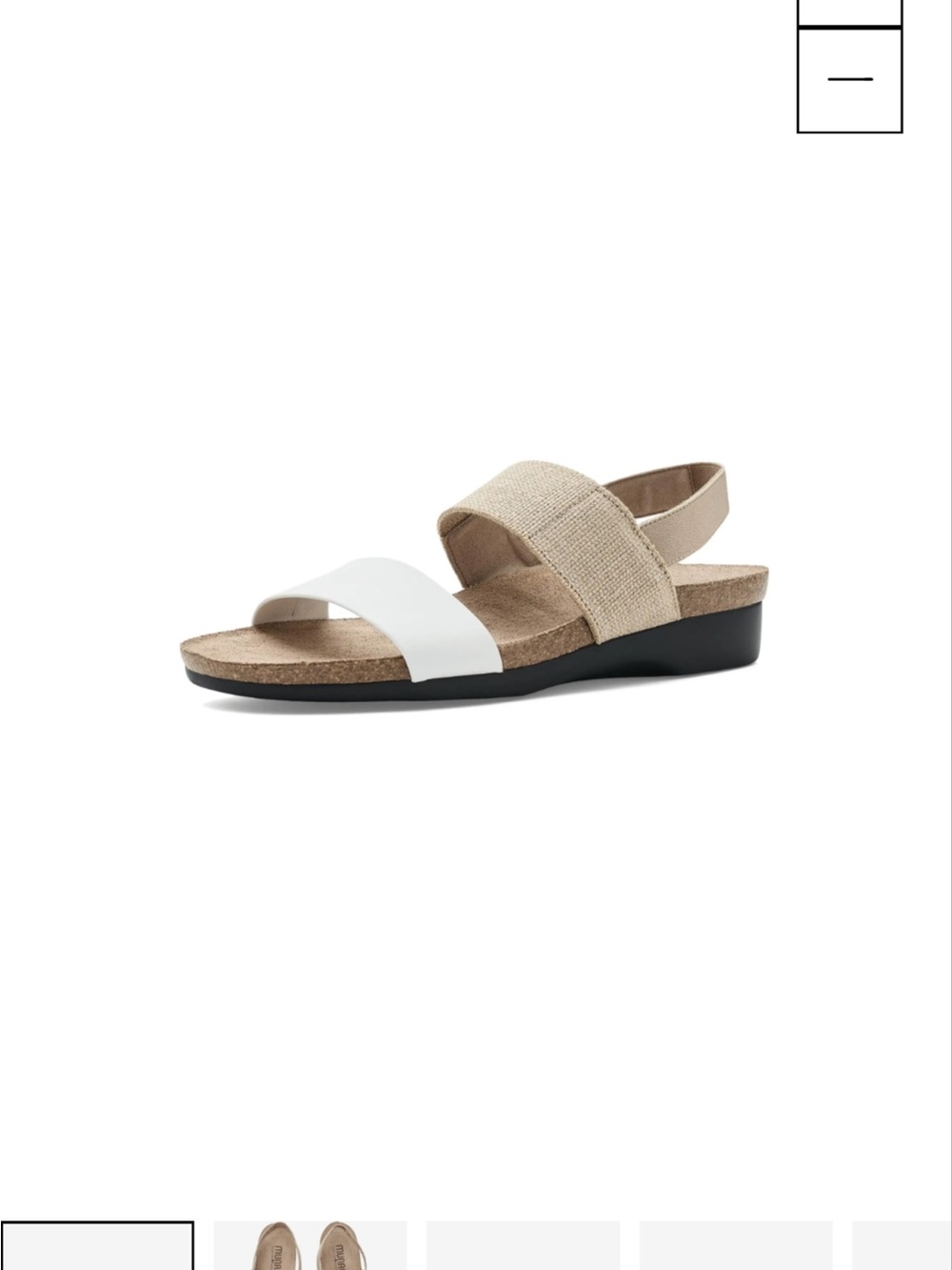 Munro pisces Beige and White Slingback Sandal 9N